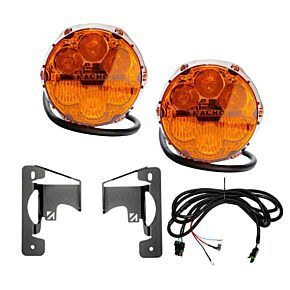 Nacho Offroad Technology Nacho Offroad Technology Nacho Lighting Jeep JL/JT SAE Combo Amber Plug N Play Fog Light Kit (3pc Bumper Kit) - V3JW2KASM