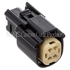 Namz NAMZ 07-23 V-Twin Molex MX-150 4-Position Female Connector - Black (HD 72177-07BK) - NM-33472-4001
