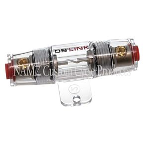 Namz NAMZ AMP Power 4/8g In Line AGU Fuse Holder Nickel-Plated (Single) - NAP-AGUFH