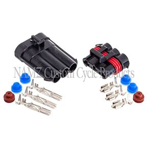 Namz NAMZ AMP Power Plug Kit - M/F Water-Tight Quick-Disconnect Plug Set - NAP-PP01