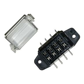Namz NAMZ ATO 4-Way Fuse Block (Water Tight Clear Cover - 1/4in. Male Disconnects) - NFB-01