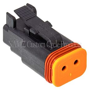 Namz NAMZ Deutsch DT Series 2-Wire Plug & Wedgelock - Black (Repl. HD 72112-94BK) - DP-2B