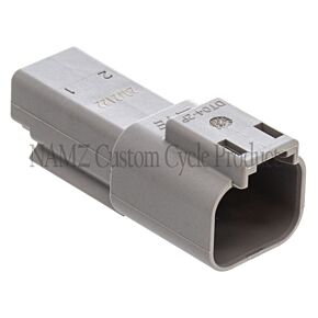 Namz NAMZ Deutsch DT Series 2-Wire Receptacle & Wedgelock - Gray (HD 72122-94GY) - DR-2G