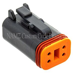 Namz NAMZ Deutsch DT Series 4-Wire Plug & Wedgelock - Black (HD 72114-94BK) - DP-4B