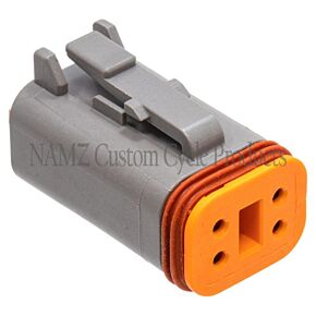 Namz NAMZ Deutsch DT Series 4-Wire Plug & Wedgelock - Grey (Repl. HD 72134-94GY) - DP-4G