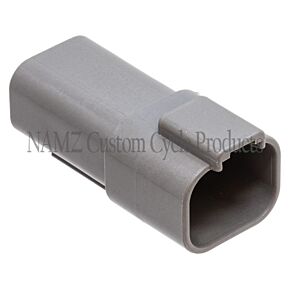 Namz NAMZ Deutsch DT Series 4-Wire Receptacle & Wedgelock - Gray (HD 72124-94GY) - DR-4G