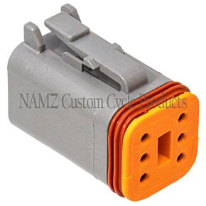 Namz NAMZ Deutsch DT Series 6-Wire Plug & Wedgelock - Grey (Repl. HD 72136-94GY) - DP-6G