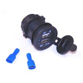 Namz NAMZ Dual USB Charging Port Panel Mount w/O-Ring & Lock Nut - NUSB-P02