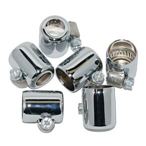 Namz NAMZ Fuel Line Hose Clamps 1/4-5/16in. ID Chrome (6 Pack) - NHC-CH106