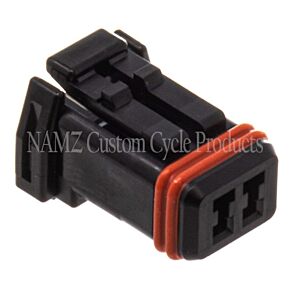 Namz NAMZ JAE MX-1900 2-Position Female Black Socket Housing (HD 72906-11) - NJ-2S51