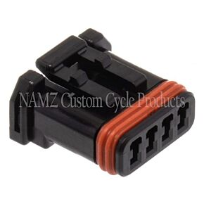 Namz NAMZ JAE MX-1900 4-Position Female Black Socket Housing (HD 72908-11) - NJ-4S51