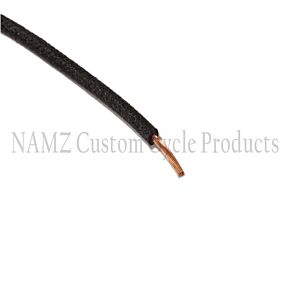 Namz NAMZ OEM Color Cloth-Braided Wire 25ft. Pack 16g - Black - NCBW-0
