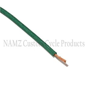 Namz NAMZ OEM Color Cloth-Braided Wire 25ft. Pack 16g - Green - NCBW-8
