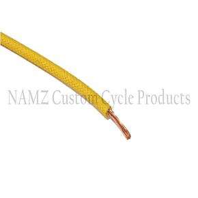 Namz NAMZ OEM Color Cloth-Braided Wire 25ft. Pack 16g - Yellow - NCBW-4