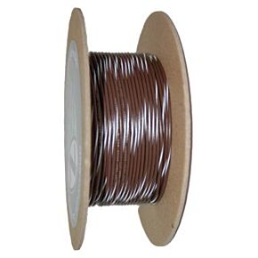 Namz NAMZ OEM Color Primary Wire 100ft. Spool 18g - Brown/White Stripe - NWR-19-100