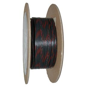 Namz NAMZ OEM Color Primary Wire 100ft. Spool 20g - Black/Red Stripe - NWR-02-100-20