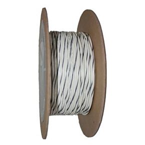 Namz NAMZ OEM Color Primary Wire 100ft. Spool 20g - White/Black Stripe - NWR-90-100-20