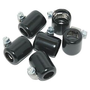 Namz NAMZ Oil Line Hose Clamps 3/8in. ID Black (6 Pack) - NHC-B206