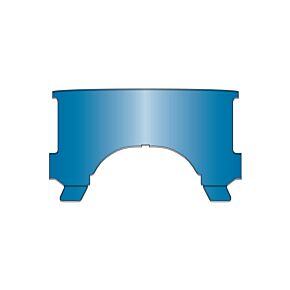 National Cycle National Cycle 60-84 Harley-Davidson FLH Lower Window-Blue - 23012