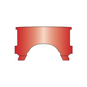 National Cycle National Cycle 60-84 Harley-Davidson FLH Lower Window-Red - 23011