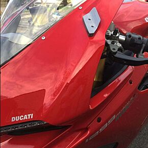 NEW RAGE CYCLES New Rage Cycles 16-19 Ducati 959 Panigale Mirror Block Off Turn Signals - 959-MBO-A