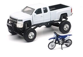 New Ray Toys New Ray Toys Chevrolet Silverado with Yamaha Dirt Bike/ Scale - 1:32 - SS-54416