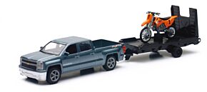 New Ray Toys New Ray Toys Chevy Silverado Pickup with Dirt Bike/ Scale - 1:43 - 19535A