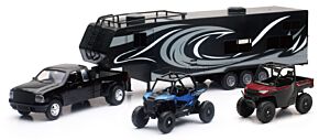 New Ray Toys New Ray Toys Pickup Toy Hauler w/Polaris Vehicles (Blue RZR and Red Ranger) - 37046