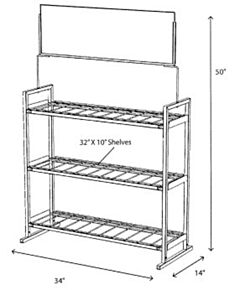 Odyssey Battery Odyssey Battery 9-Battery Display Rack (3 Wide x 3 High) - ODY9RETAILER