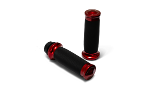 Performance Machine Performance Machine 08-23 Touring, 16-24 Softail TBW Contour Handle Grip Set - Red - 0063-2104M-R