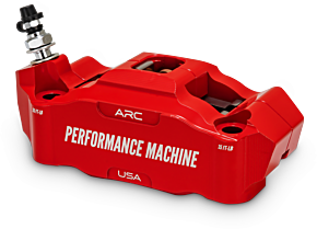 Performance Machine Performance Machine 125 x 4 Race Series Radial Mount Caliper with ARC - Left - Red - 0052-2427-RC