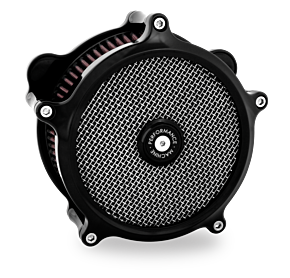 Performance Machine Performance Machine 23-Up CVO, 2024 Touring Super Gas Air Cleaner - Black Ano - 0206-2165-B