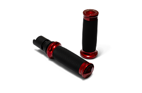 Performance Machine Performance Machine 24-25 Touring, 2025 Softail TBW Contour Handle Grip Set - Red - 0063-2105M-R