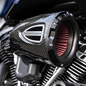 Performance Machine Performance Machine 93-06 Big Twin CV Carb,01-17 Big Twn Delphi C4 Series Air Cleaner - CF/Blk Ops - 0206-2162-SMB