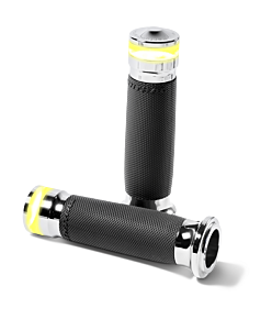 Performance Machine Performance Machine Contour Led Handle Grip Set - Chrome - 0063-2101M-CH
