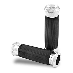 Performance Machine Performance Machine Handle Grip Set Overdrive - Chrome - 0063-2082-CH