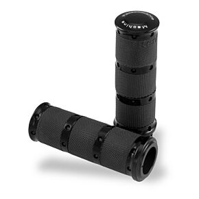 Performance Machine Performance Machine Handle Grip Set- XL Rubber 2K7 - Black Ano - 0063-2010-B