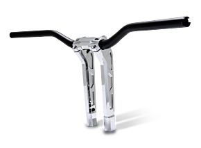 Performance Machine Performance Machine Phatbar H-Bar Assy, 11-1/2in Riser, 1-1/4in Bar, Int Wire, Gauge Mnt - Chrome - 0208-2197M-CH