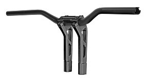 Performance Machine Performance Machine Phatbar H-Bar Assy, 9in Riser, 1-1/4in Bar, Int Wire, Gauge Mnt - Black Ops - 0208-2195M-SMB