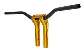 Performance Machine Performance Machine Phatbar H-Bar Assy, 9in Riser, 1-1/4in Bar, Int Wire, Gauge Mnt - Gold Ops - 0208-2195M-SMG