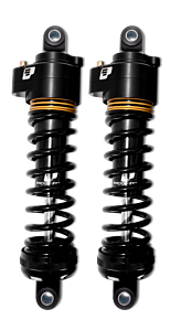 Progressive Progressive Harley Ultra Low-QPS 944 Series Shocks, 12.5in, 11in Ride Height Standard - Black / Gol - 944-4001UL-QPS