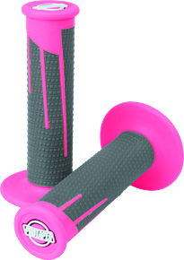 PROTAPER ProTaper Full Diamond Clamp-On Grips - Neon Pink/Dark Gray - 021684