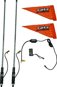 QuadBoss QuadBoss 4Ft Clear Dual Whip Bluetooth - 609665