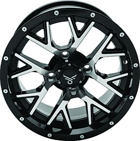 QuadBoss QuadBoss Barbwire 14X7 - 5+2 - 4/110 - Black Machined - 608572