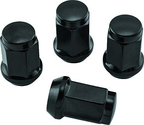 QuadBoss QuadBoss Lug Nuts 12x1.25 - 17mm-Od - Black - Box of 4 - 608931