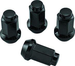 QuadBoss QuadBoss Lug Nuts 3/8in 24 - 14mm-Od - Black - Box of 4 - 608933