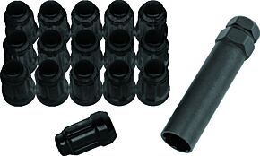 QuadBoss QuadBoss Spline Lug Nuts 12x1.25 - Black - 608817