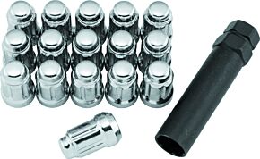 QuadBoss QuadBoss Spline Lug Nuts M12x1.25 65mm Black - 608597