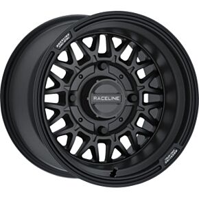 RACELINE Raceline A13B Omega 17x7in/6x139.7 BP / 60mm Offset /78mm Bore - Satin Black Wheel - A13F-77060+60
