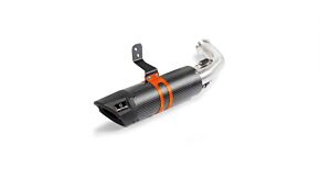 Remus Remus 2018 KTM 125 Duke 11kW (Euro 4) Sport Flow Carbon Slip On w/Orange Clamp - 54483 652017